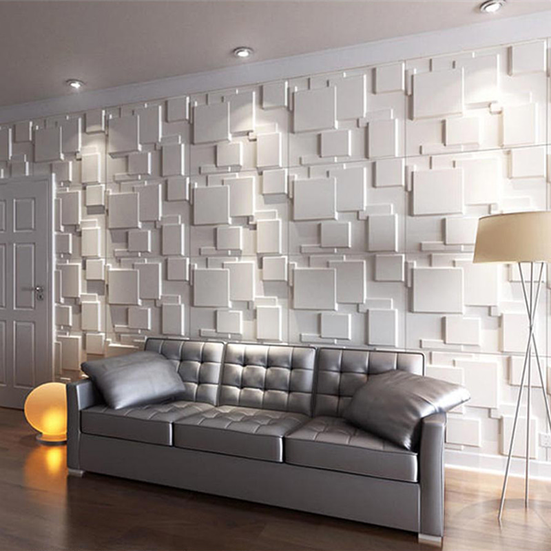 Panneaux muraux 3d Pared, revêtements muraux De papier peint pour la décoration De la maison, panneau intérieur en Pvc, Villa géométrique moderne
