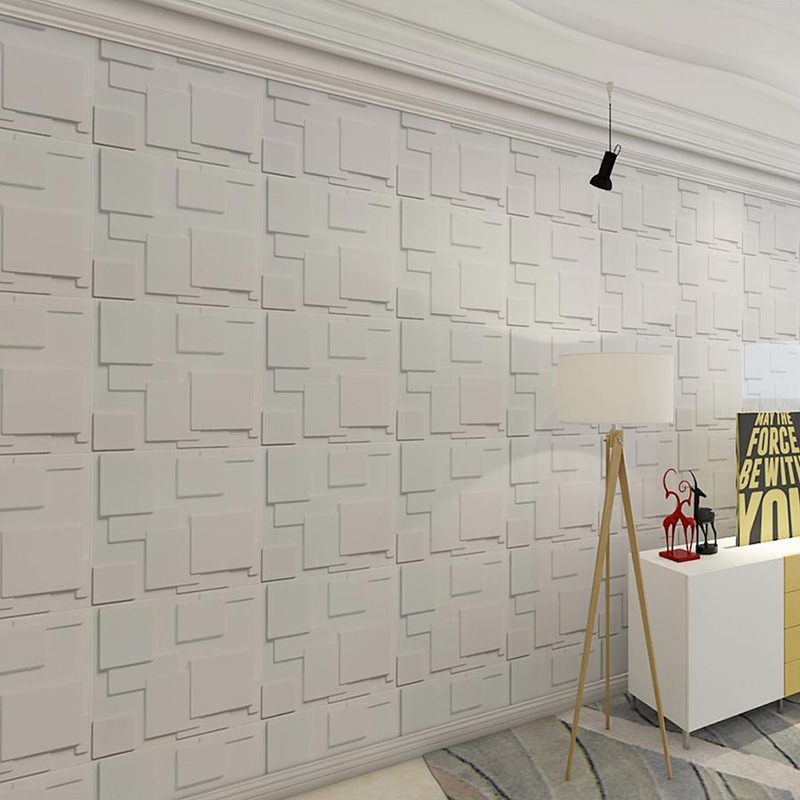 Panneaux muraux 3d Pared, revêtements muraux De papier peint pour la décoration De la maison, panneau intérieur en Pvc, Villa géométrique moderne