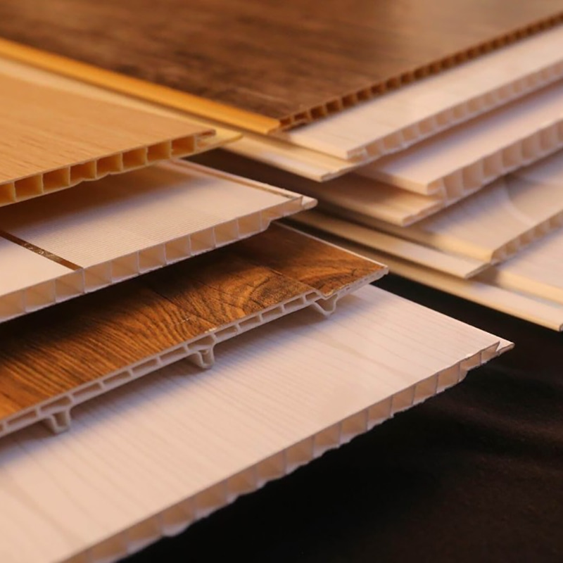 Panneau mural intégré en fibre de bois de bambou écologique 600x9mm PVC WPC Durable polyvalent Design d'intérieur moderne Installation facile