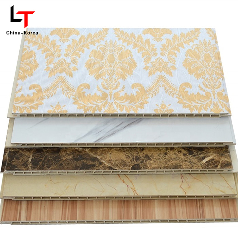 Melinco décoration intérieure Faux pierre Texture panneau plat PVC panneaux de plafond marbre Grain panneau mural feuille imperméable