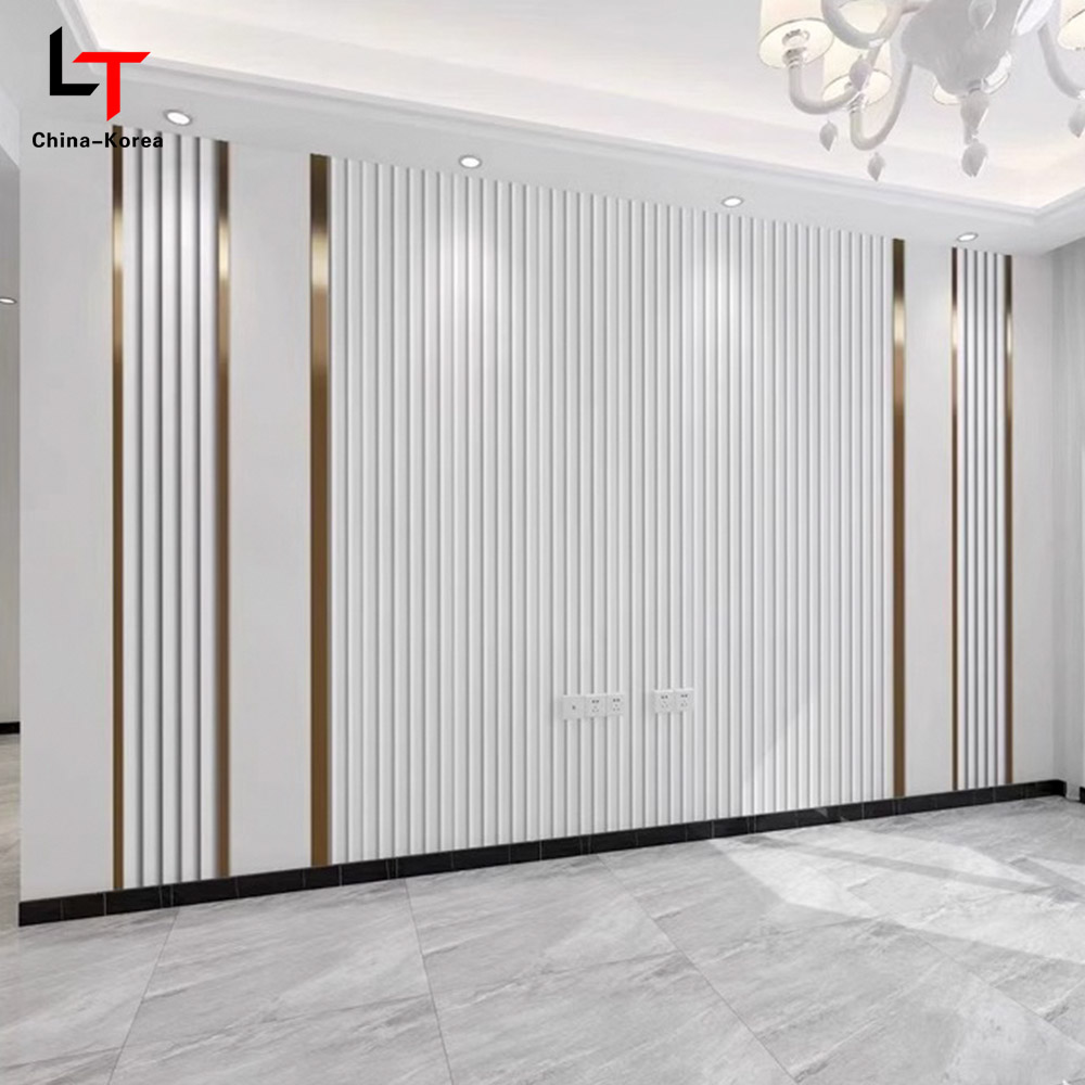 Panneaux muraux décoratifs en grain de bois de placage en PVC écologique 1220 × 2440 mm pour revêtement mural intérieur, imperméable, résistant aux rayures, facile à installer