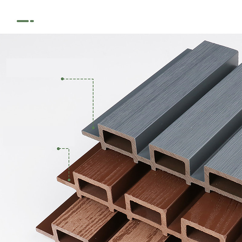 Panneau mural cannelé en PVC WPC résistant à l'eau avec grille brossée antidérapante, mur à lattes extérieures pour façades extérieures et de salle de bains