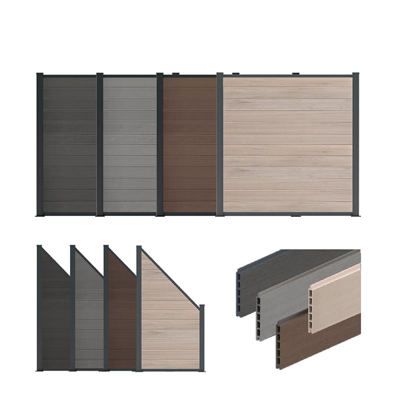 Wood Plastic Composite Wpc Fence Home Garden Courtyard Fence Panels Better Than Vinyl Pvc Fence Waterproof Outdoor Privacy Board Hdpe