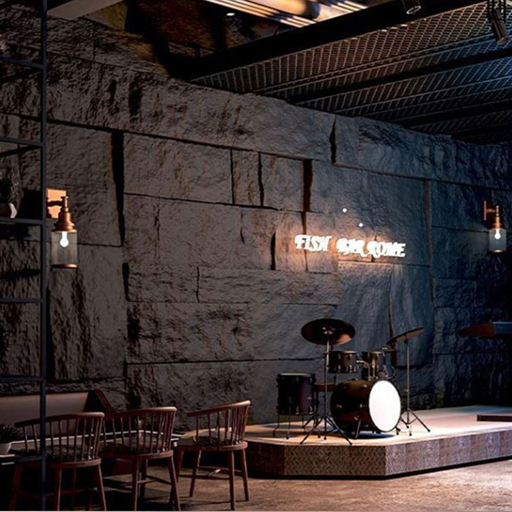 Feuille de placage décorative 60x30cm, panneau mural en pierre Pu en Faux polyuréthane, pierre artificielle pour la maison