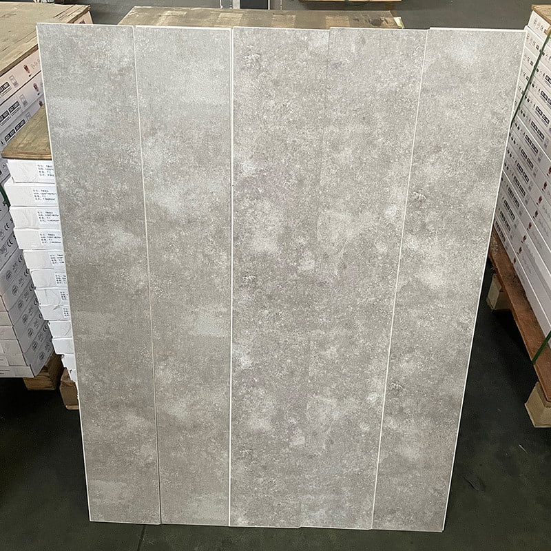 Marbre blanc et noir Grain de bois Noyau rigide Interlock Click Lock Planche de vinyle Plancher Piso PVC Intérieur Cliquez Piso SPC Flooring