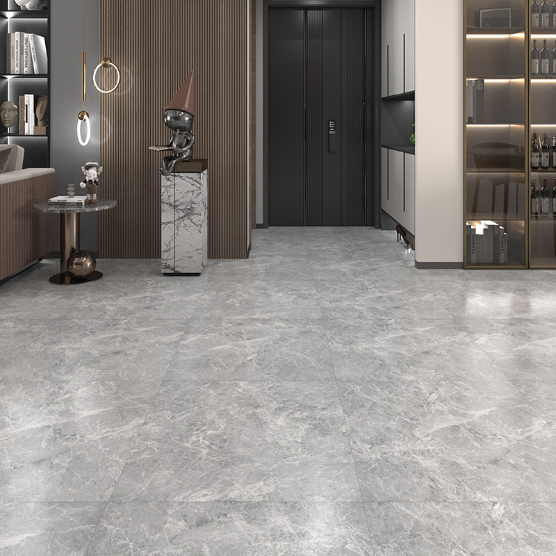 Marbre blanc et noir Grain de bois Noyau rigide Interlock Click Lock Planche de vinyle Plancher Piso PVC Intérieur Cliquez Piso SPC Flooring